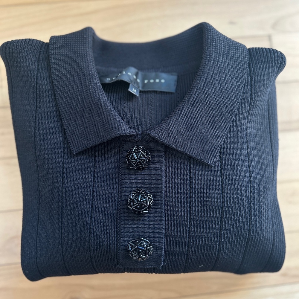 Endless Rose: Ribbed Sweater w/ Beautiful Buttons - Size M - Picture 10 of 11